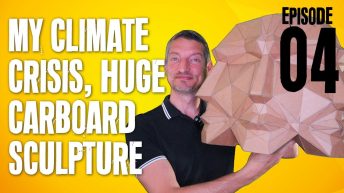 gregg the artivist building head of sculpture for climate action